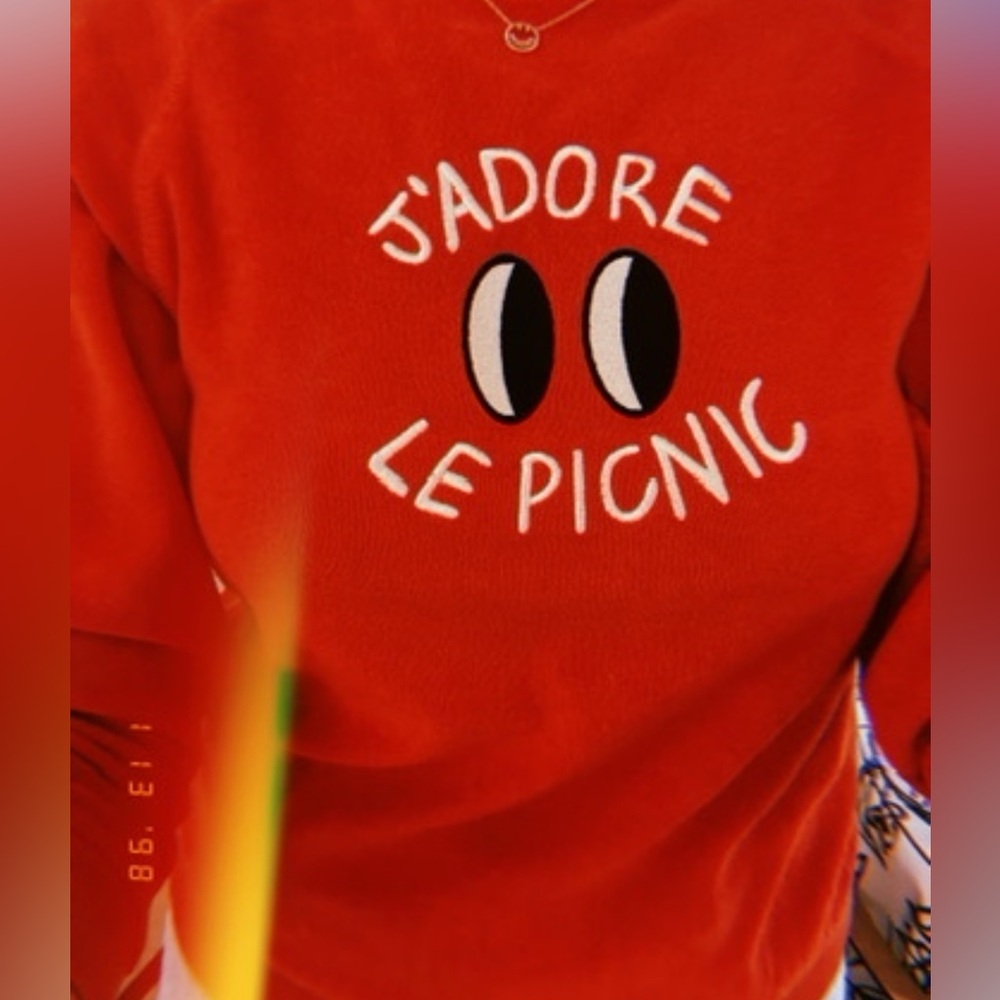 Maison Tadaboum French terry long sleeve tee/sweatshirt size 10-11 - worn 2x - Picture 5 of 6